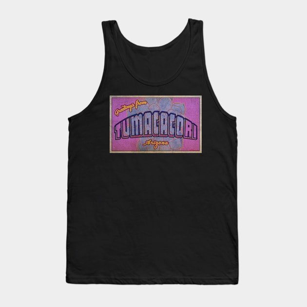 Greetings from Tumacacori, Arizona Tank Top by Nuttshaw Studios